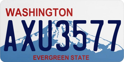 WA license plate AXU3577