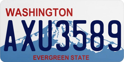 WA license plate AXU3589