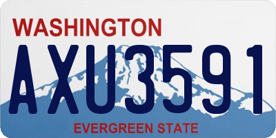 WA license plate AXU3591