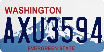 WA license plate AXU3594