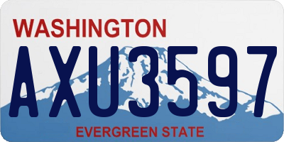 WA license plate AXU3597