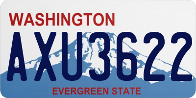 WA license plate AXU3622