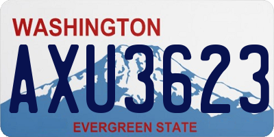 WA license plate AXU3623