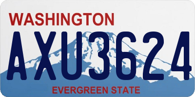 WA license plate AXU3624