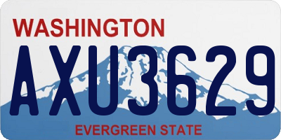 WA license plate AXU3629