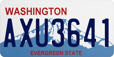 WA license plate AXU3641