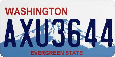 WA license plate AXU3644