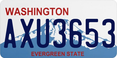 WA license plate AXU3653