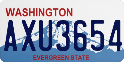 WA license plate AXU3654