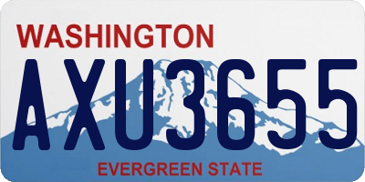 WA license plate AXU3655