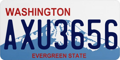 WA license plate AXU3656