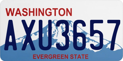 WA license plate AXU3657