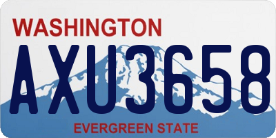 WA license plate AXU3658