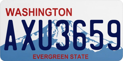 WA license plate AXU3659