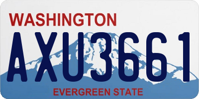 WA license plate AXU3661