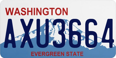 WA license plate AXU3664