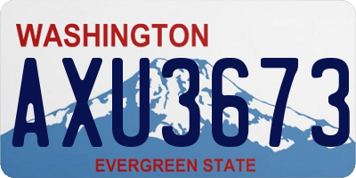 WA license plate AXU3673