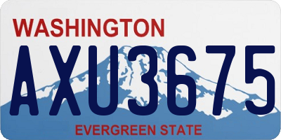 WA license plate AXU3675