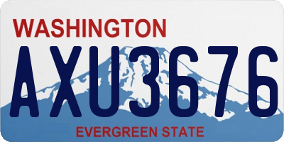 WA license plate AXU3676