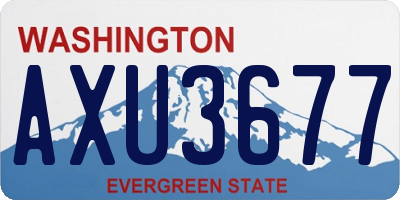 WA license plate AXU3677