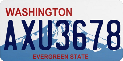 WA license plate AXU3678