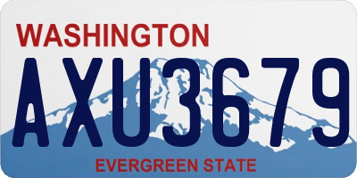 WA license plate AXU3679