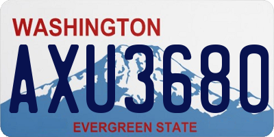 WA license plate AXU3680