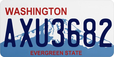 WA license plate AXU3682