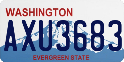 WA license plate AXU3683