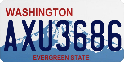 WA license plate AXU3686