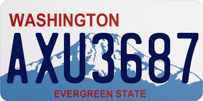 WA license plate AXU3687