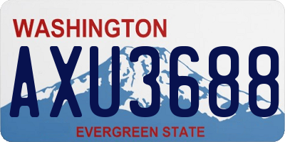 WA license plate AXU3688