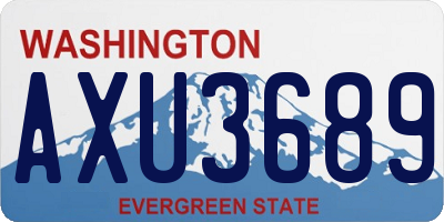 WA license plate AXU3689