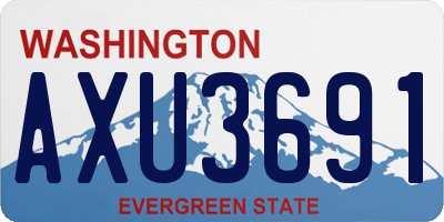 WA license plate AXU3691