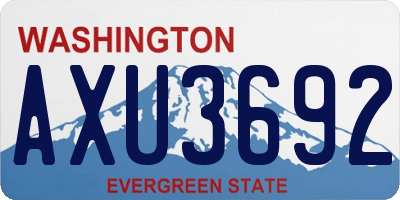 WA license plate AXU3692