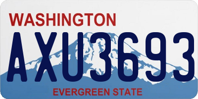 WA license plate AXU3693
