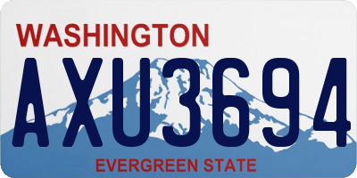 WA license plate AXU3694