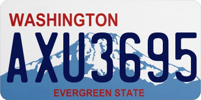 WA license plate AXU3695
