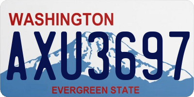 WA license plate AXU3697