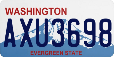 WA license plate AXU3698