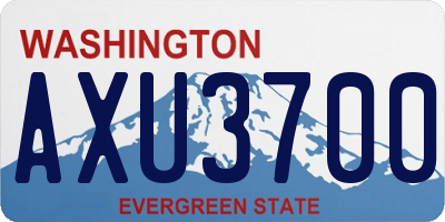 WA license plate AXU3700