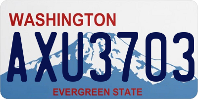 WA license plate AXU3703
