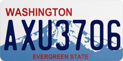 WA license plate AXU3706