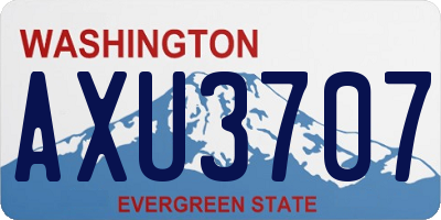 WA license plate AXU3707