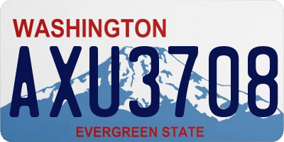 WA license plate AXU3708