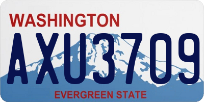 WA license plate AXU3709