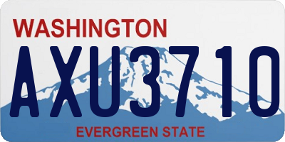 WA license plate AXU3710