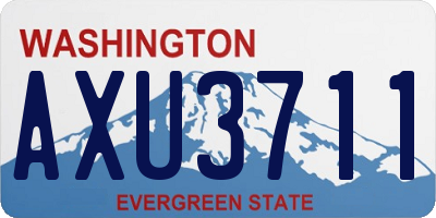 WA license plate AXU3711