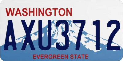WA license plate AXU3712
