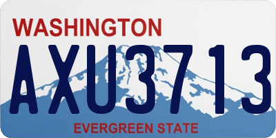 WA license plate AXU3713